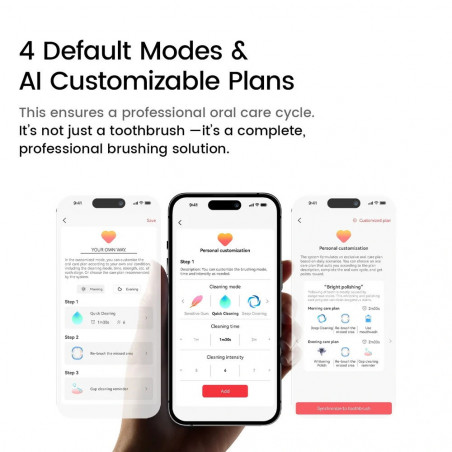 Periuta de dinti electrica Oclean X Pro 20 Set, AI, Maglev 4.0, 84000 RPM, Wi-Fi, FlexFit, IPX7, Alerta de zona ratata, Autonomie 40 de zile, Husa, Alb