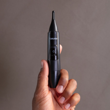 Aparat de tuns nas si urechi Beurer MN3X, lame Inox, 3 atasamente, 3 lungimi, IPX4, Negru