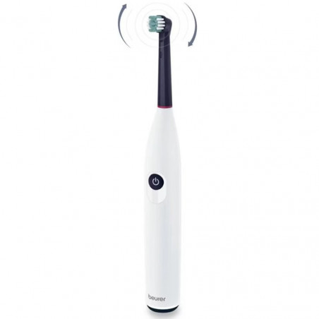 Periuta de dinti electrica Beurer TB 15, 2 programe, Temporizator, Oscilant-pulsant, Autonomie 12 zile, Indicatoare LED, Compatibilitate capete Oral-B, Alb