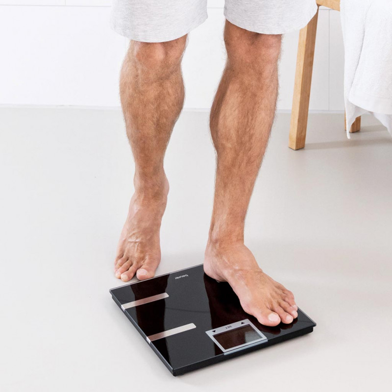 Beurer BF 720 BT, Până la 180 kg, 8 funcții, Memorie, LCD, Cifre mari, Start rapid, Recunoaștere automată a utilizatorului, Negru