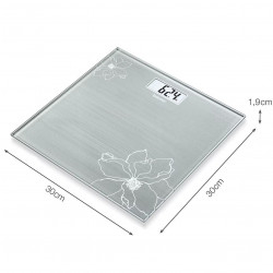 Beurer GS 10, Până la 180 kg, Design subțire, Sticlă călită, Suport de citire, LCD, Gri