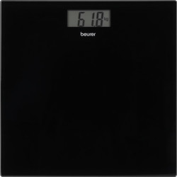 Cantar corporal Beurer GS 10, Până la 180 kg, Design subtire, Sticla, LCD, Negru