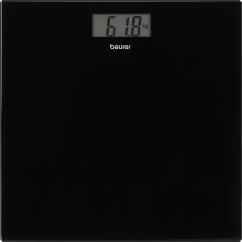 Cantar corporal Beurer GS 10, Până la 180 kg, Design subtire, Sticla, LCD, Negru