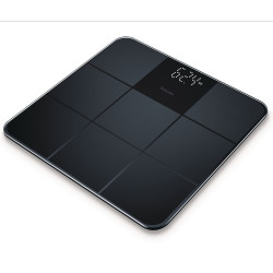 Beurer GS 235, Până la 180 kg, Cifre mari, Sticlă călită, Magic LED, Suprafață antiderapantă, Negru
