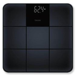 Beurer GS 235, Până la 180 kg, Cifre mari, Sticlă călită, Magic LED, Suprafață antiderapantă, Negru