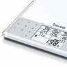 Cantar de bucatarie Beurer DS 61, Pana la 5 kg, Tare, Touch, Sticla, Analiza nutritionala a 950 de alimente, Memorie, Transparent/Gri