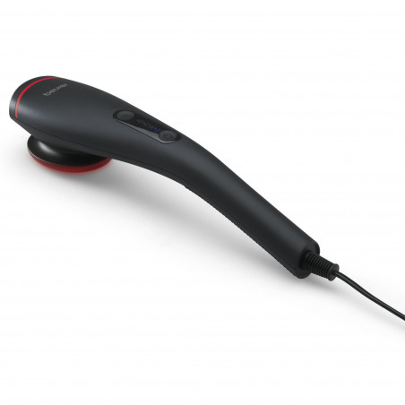 Aparat de masaj Beurer MG 24, 12W, încălzire, vibrații, 3 atașamente, 2 trepte, LED, negru