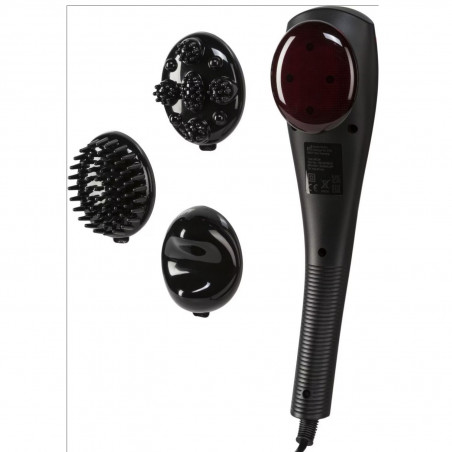Aparat de masaj Beurer MG 24, 12W, încălzire, vibrații, 3 atașamente, 2 trepte, LED, negru