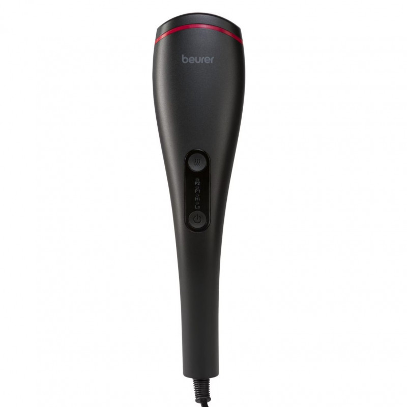 Aparat de masaj Beurer MG 24, 12W, încălzire, vibrații, 3 atașamente, 2 trepte, LED, negru