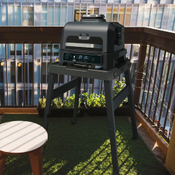 Gratar electric Ninja OG850EU, 1700W, 4 programe, 45x29 cm, 240C, ceramica Plocha, Tehnologie Woodfire, IPX4, Negru