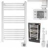 Calorifer pentru baie Adler AD 7824, 600W, 13 elementi, Panou de control LED, IP24, Alb
