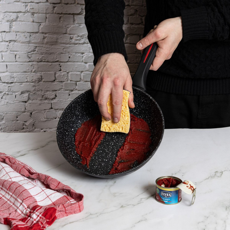 Set de oale si tigai Royalty Line FD10, 10 piese, Aluminiu turnat, Acoperire din marmura Greblon, Inductie, Rosu