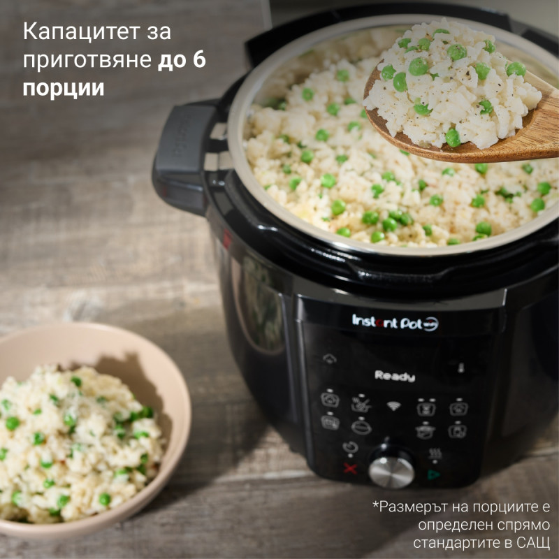 Instant Pot Plus 60 WiFi, 1000W, 5.7 l, 9 programe, control WiFi, ecran LCD, oțel inoxidabil, negru