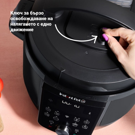 Instant Pot Plus 60 WiFi, 1000W, 5.7 l, 9 programe, control WiFi, ecran LCD, oțel inoxidabil, negru
