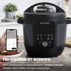 Instant Pot Plus 60 WiFi, 1000W, 5.7 l, 9 programe, control WiFi, ecran LCD, oțel inoxidabil, negru