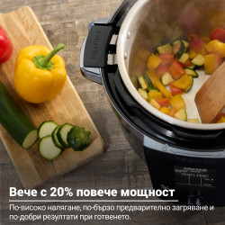 Multicooker Instant Pot Pro Max 60 WiFi, 1200W, 5.7 L, 10 programe, Nutriboost, control WiFi, afișaj LCD, oțel inoxidabil, negru