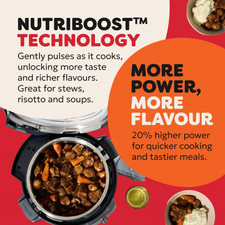 Multicooker Instant Pot Pro Max 60 WiFi, 1200W, 5.7 L, 10 programe, Nutriboost, control WiFi, afișaj LCD, oțel inoxidabil, negru