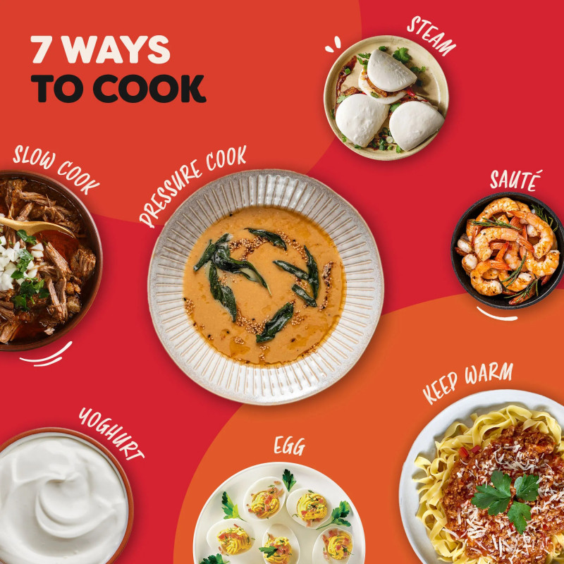 Multicooker Instant Pot Classic Mini 140800801, 800W, 3.8 l, 7 programe, Afisaj LCD, Otel inoxidabil, Alb