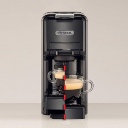 Espressor pentru cafea macinata si capsule 4in1 Ariete 1304/11, 1350W, 19 bar, 0.7 l, Oprire automata, Bază reglabila, Negru