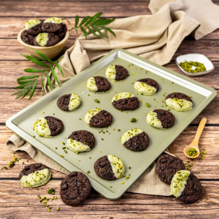 Tavа pentru copt Zenker 7457, 42x32 cm, Acoperire ILAG Maximizing Green, Pana la 180°C, Verde