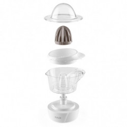 Presă pentru citrice Muhler MJ-2505, 25W, 0,5 l, mișcare bidirecțională, 2 conuri, alb