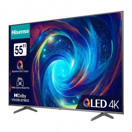 TV Hisense 55E77KQ Pro, 55", 139cm, UHD-4K 3840x2160, Clasa G, 144 hz VRR, VIDAA, Wi-Fi, Negru