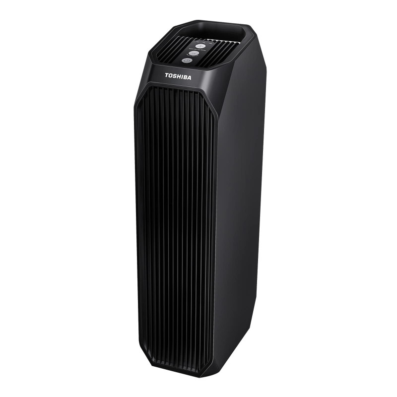 Purificator de aer Toshiba CAF-Z45FR, 20 m², 54 W, 228 m³/h, 3 moduri, Ionizare, HEPA, 32 dB, Negru