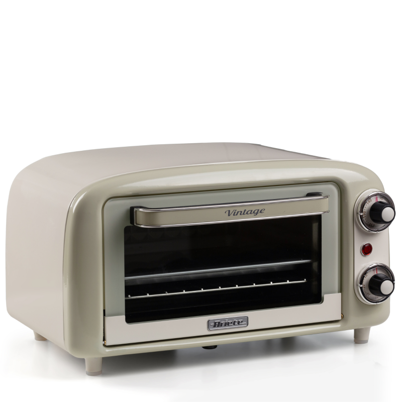 Cuptor electric Ariete VINTAGE 3919/03, 800W, 10 l, 3 moduri, Pana la 230°C, Geam termopan dublu, Timer 60 min, Bej