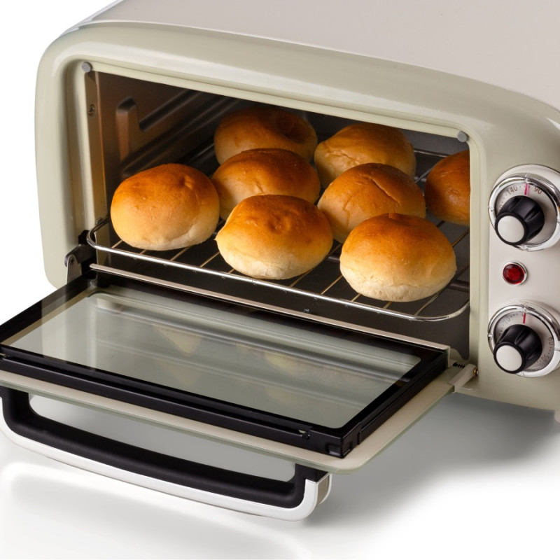 Cuptor electric Ariete VINTAGE 3919/03, 800W, 10 l, 3 moduri, Pana la 230°C, Geam termopan dublu, Timer 60 min, Bej