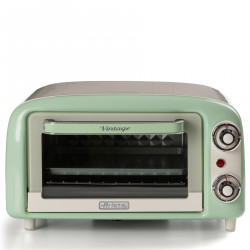 Cuptor electric Ariete VINTAGE 3919/04, 800W, 10 l, 3 moduri, Pana la 230°C, Geam termopan dublu, Timer 60 min, Verde