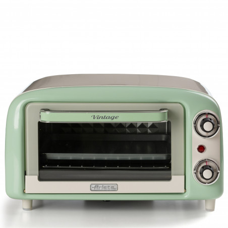 Cuptor electric Ariete VINTAGE 3919/04, 800W, 10 l, 3 moduri, Pana la 230°C, Geam termopan dublu, Timer 60 min, Verde