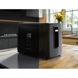 Prăjitor de pâine AENO ATS0002B, 930 W, 7 trepte, comandă tactilă, temporizator invers, protecție împotriva blocării, silențios, negru