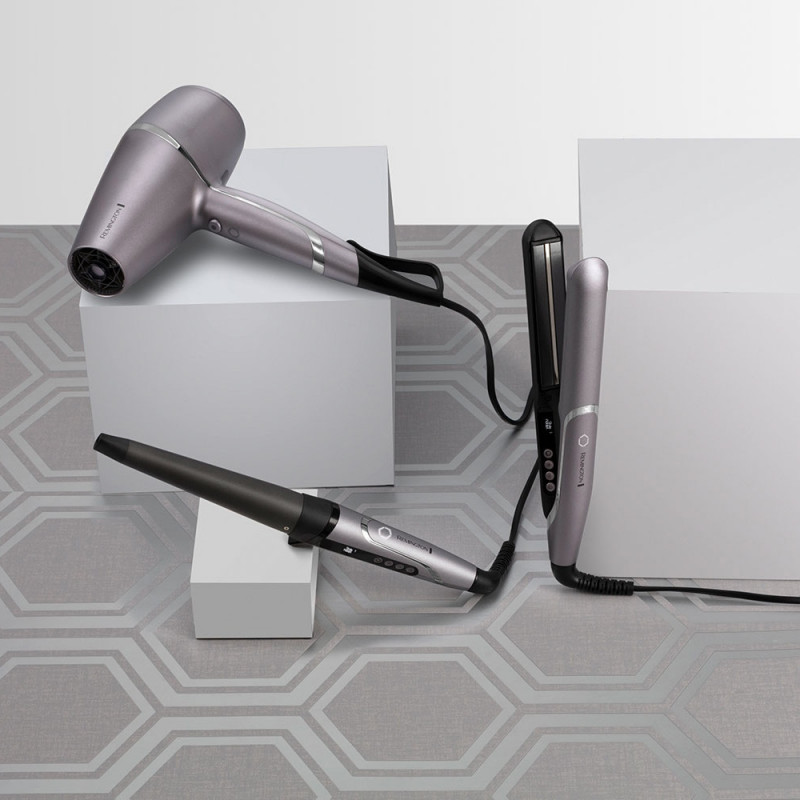 Placa pentru par Remington S9880 PROluxe You, Acoperire ceramica, Tehnologie adaptivă, 5 trepte temperatura, Oprire automata, Gri