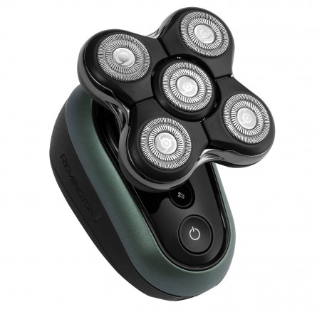 Aparat de ras pentru cap Remington RX7 XR1600 Ultimate Series, Autonomie 60 min, Impermeabil, Cap detasabil, Turbo, Lame din otel, Indicatoare, Negru/Verde