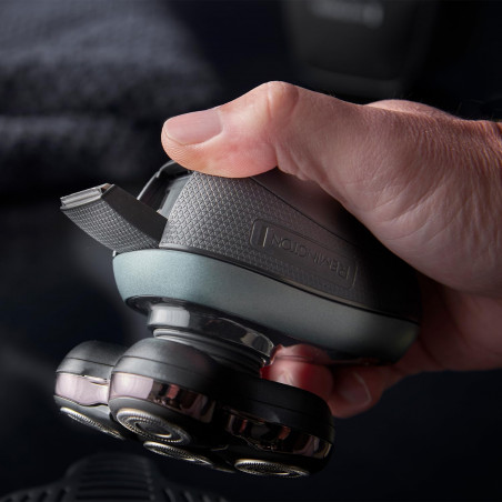 Aparat de ras pentru cap Remington RX7 XR1600 Ultimate Series, Autonomie 60 min, Impermeabil, Cap detasabil, Turbo, Lame din otel, Indicatoare, Negru/Verde