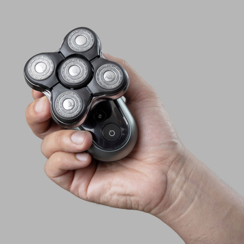 Aparat de ras pentru cap Remington RX7 XR1600 Ultimate Series, Autonomie 60 min, Impermeabil, Cap detasabil, Turbo, Lame din otel, Indicatoare, Negru/Verde