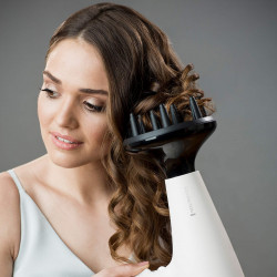 Uscator de par Remington AC9140 PROLUXE, 2400W, OPTIheat, Motor AC, Ionizare, 3 viteze, 2 trepte temperatura, Roz / Auriu