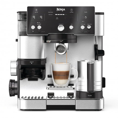 2in1 Ninja Luxe Café Essential ES501EU, 1650W, 9 bar, 2 litri, Barista Assist, Modul de ardere a apei, 4 moduri, 3 setări de temperatură, Inox/Negru.
