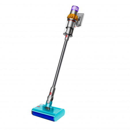Aspirator vertical Dyson V15S Detect Submarine 448798-01, 660W, 0.77 l, 60 min autonomie, Senzori, 4 moduri, LCD, Gri / Albastru