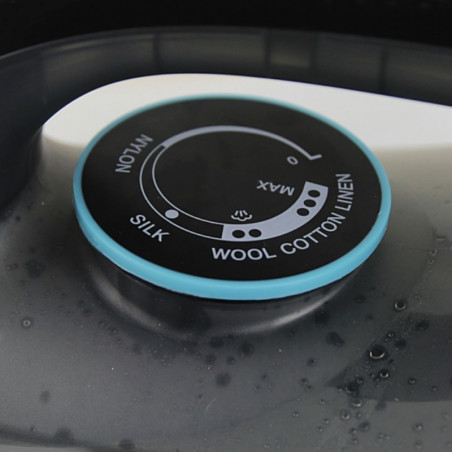 Fier de calcat fara fir Esperanza EHI010, 2600W, Placa ceramica, 300 ml, Uscat + abur, Autocurstare, Calcare verticala, Negru