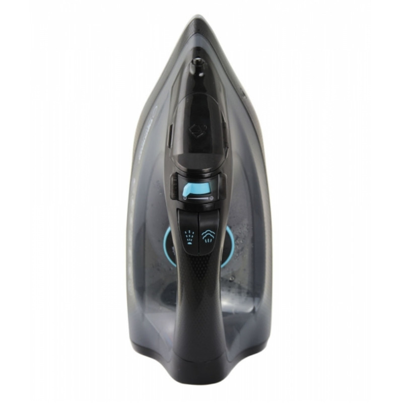 Fier de calcat fara fir Esperanza EHI010, 2600W, Placa ceramica, 300 ml, Uscat + abur, Autocurstare, Calcare verticala, Negru