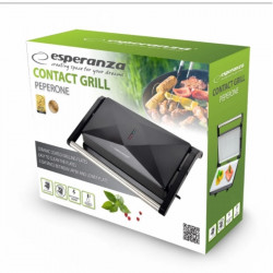 Grătar electric Esperanza EKG013, 850W, Acoperire ceramică, Negru