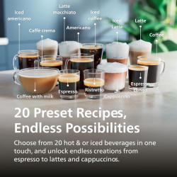 Mașină de cafea Philips EP5541/50 5500 Latte Go, 1500W, 15 bar, 1,8 l, 3 temp, Ceramichna melachka cu 12 niva, TFT, AquaClean, SilentBrew, AromaExtract, ExtraShot, Cernen