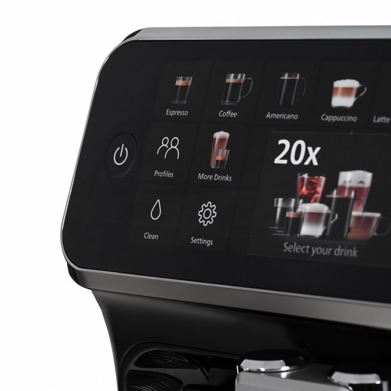 Mașină de cafea Philips EP5541/50 5500 Latte Go, 1500W, 15 bar, 1,8 l, 3 temp, Ceramichna melachka cu 12 niva, TFT, AquaClean, SilentBrew, AromaExtract, ExtraShot, Cernen