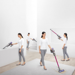 Dyson V11 Fluffy 476550-01 2in1, 185AW, 0.54 litri, 125 000 rpm, Autonomie 60 min, 3 moduri, LCD, Nichel/negru.