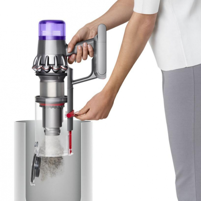 Dyson V11 Fluffy 476550-01 2in1, 185AW, 0.54 litri, 125 000 rpm, Autonomie 60 min, 3 moduri, LCD, Nichel/negru.