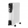 Radiator pe ulei Sailnovo NSC-250-11F1, 2500W, 11 vertebre, 30 m², 3 trepte, 360 roți pivotante, 10-35°C, Alb