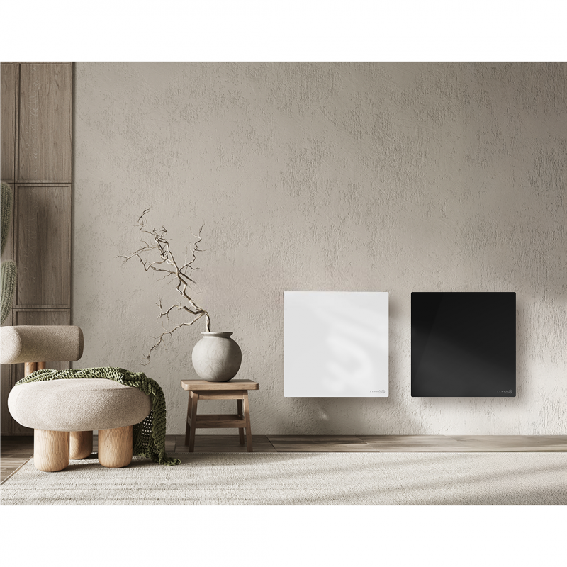 Convector electric de perete AENO AGH0011S, 500W, 12 m², LED, Wi-Fi, Senzori de inclinare si cadere, IP24, Alb