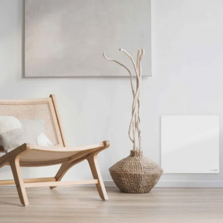 Convector electric de perete AENO AGH0011S, 500W, 12 m², LED, Wi-Fi, Senzori de inclinare si cadere, IP24, Alb