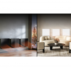 Convector electric de perete AENO AGH0011S, 500W, 12 m², LED, Wi-Fi, Senzori de inclinare si cadere, IP24, Alb